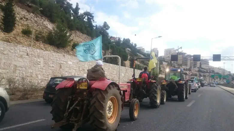 מחאת חקלאים בירושלים