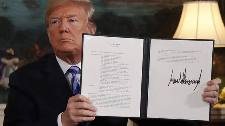 Trump announces his decision on the Iran nuclear agreement at White House