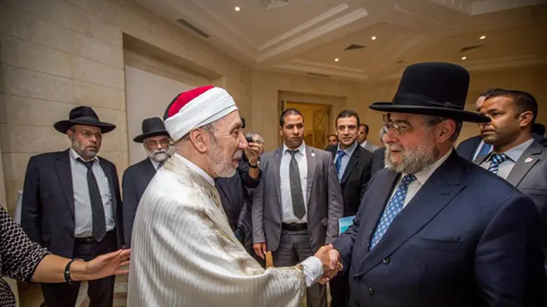 Rabbi Goldschmidt with the Grand Mufti