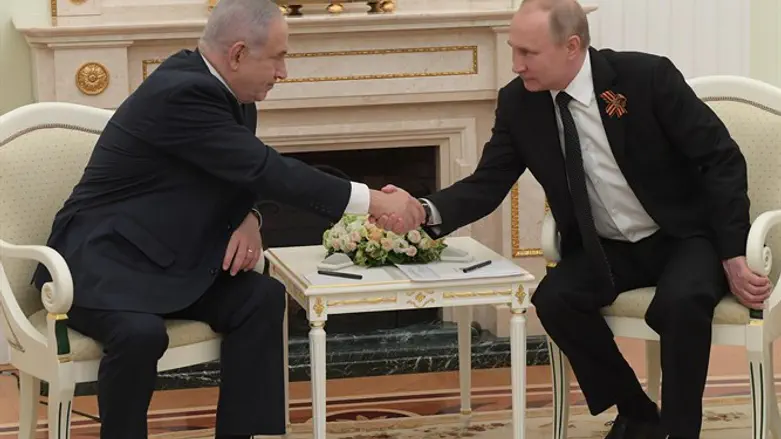 Владимир Путин и Биньямин Нетаньяху на переговорах в Москве