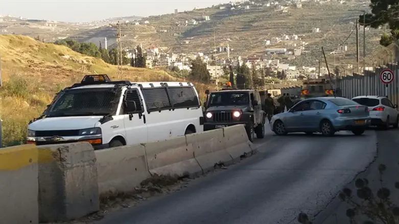 Scene of car ramming attack in Shavei Shomron