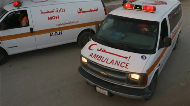 Ambulances in Gaza Strip
