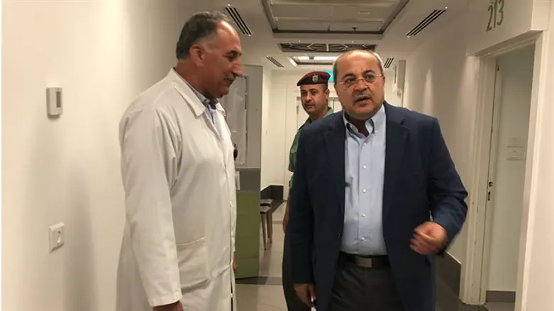 Tibi in Ramallah hospital