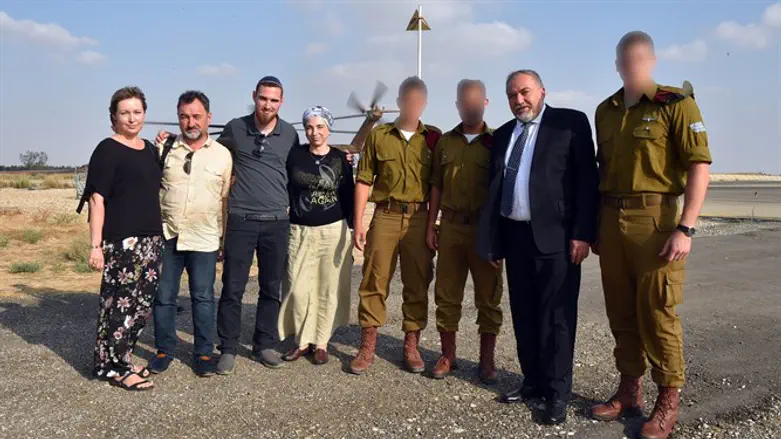 Liberman with family and friends of Ronen Lubarsky