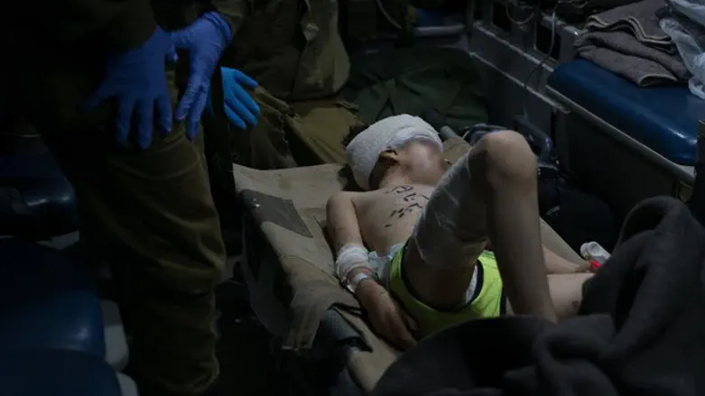 Injured Syrian