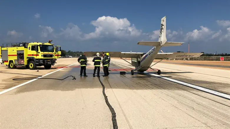Plane stuck on runway
