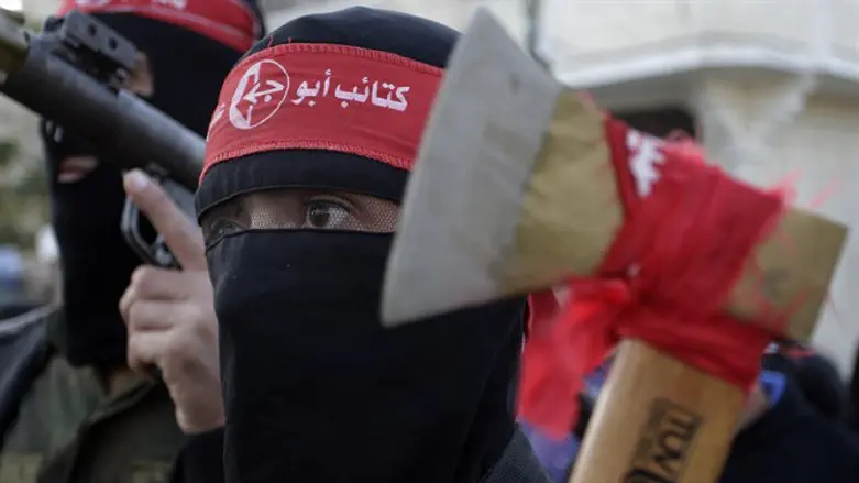 PFLP terrorists with hatchet
