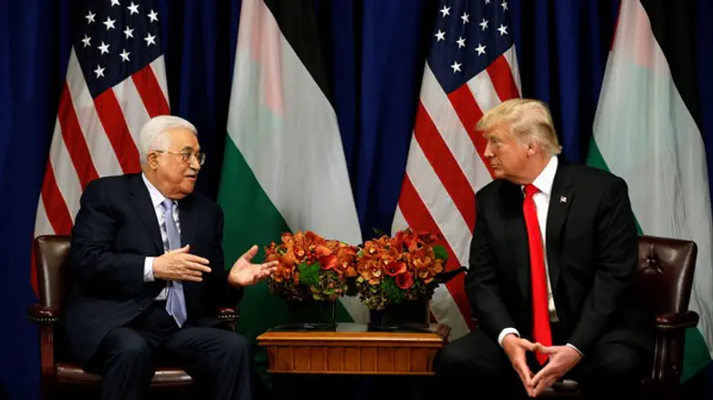 Mahmoud Abbas and Donald Trump