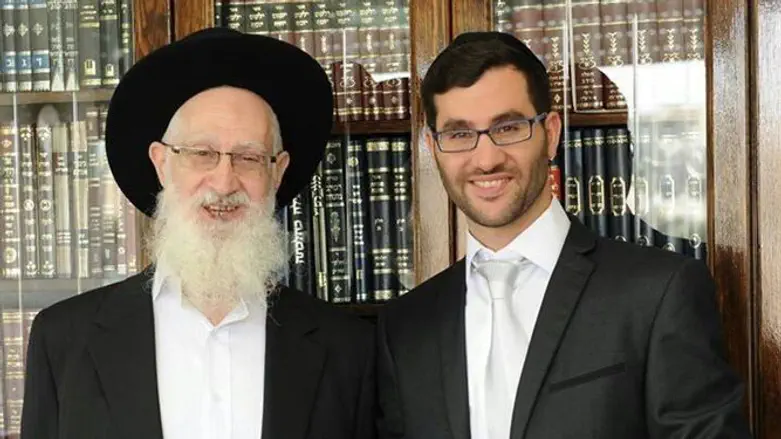 Rabbi Yehonatan Yosef with his late father, Rabbi Yaakov Yosef