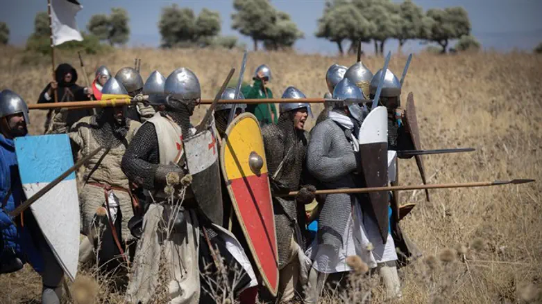 Israelis re-enact the Battle of Hattin at the historic Horns of Hattin site