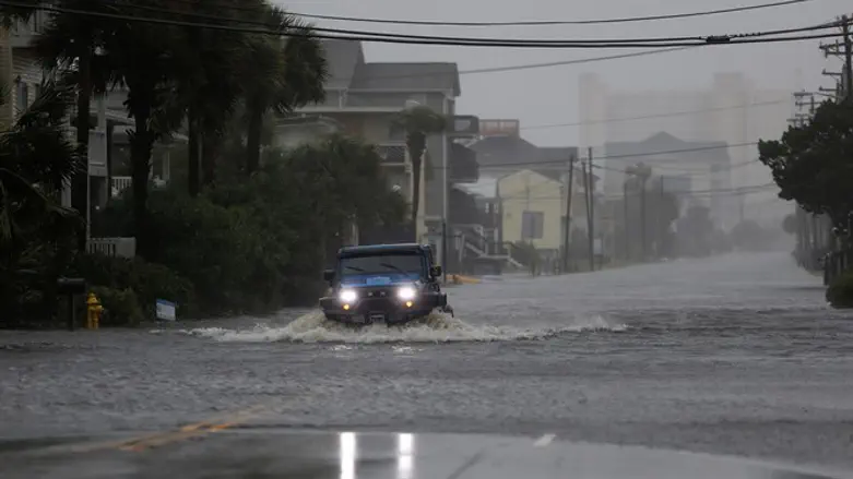 Flooded street in South Carolina