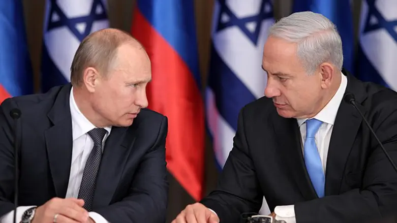 Биньямин Нетаньяху и Владимир Путин. (Архив)