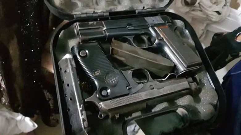 The confiscated pistols