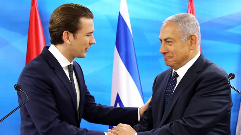Kurz and Netanyahu in June, 2018