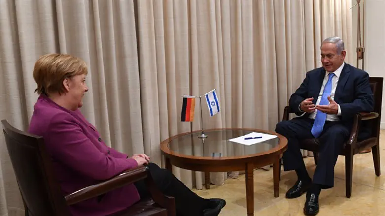 Meeting between Netanyahu and Merkel last night