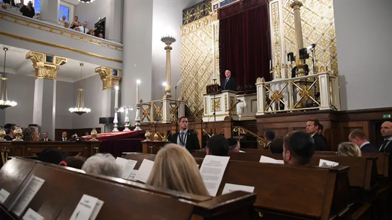 Rivlin at the Great Synagogue in Copenhagen