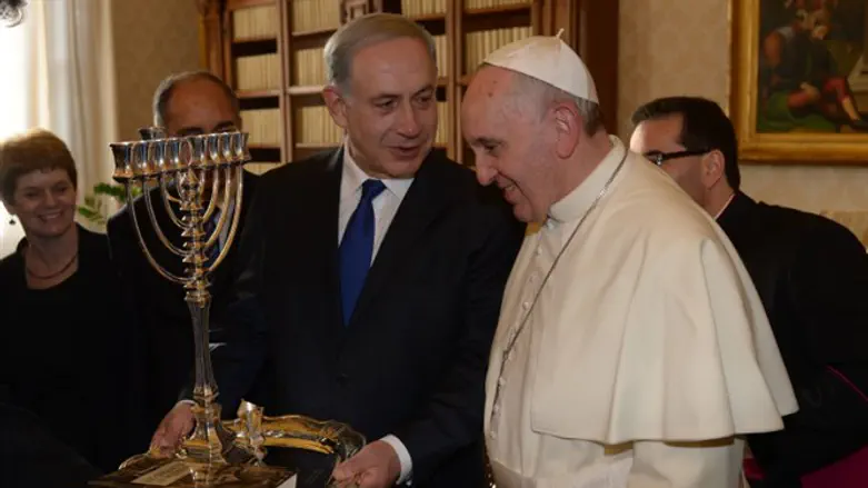 Binyamin Netanyahu and Pope Francis