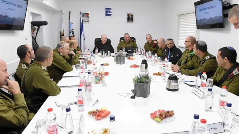 Rivlin with the IDF Judea and Samaria Division
