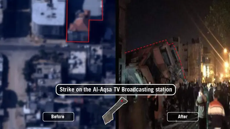 IDF attack on Hamas' Al-Aqsa TV