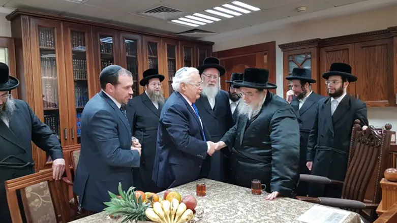 Ambassador Friedman meets Belzer Rebbe