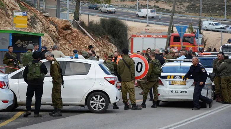 Scene of Givat Assaf attack