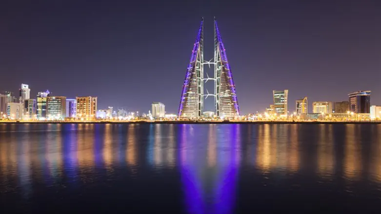 Manama at night, Bahrain
