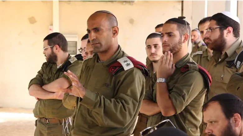 Lt. Col. Telem Hazan and soldiers