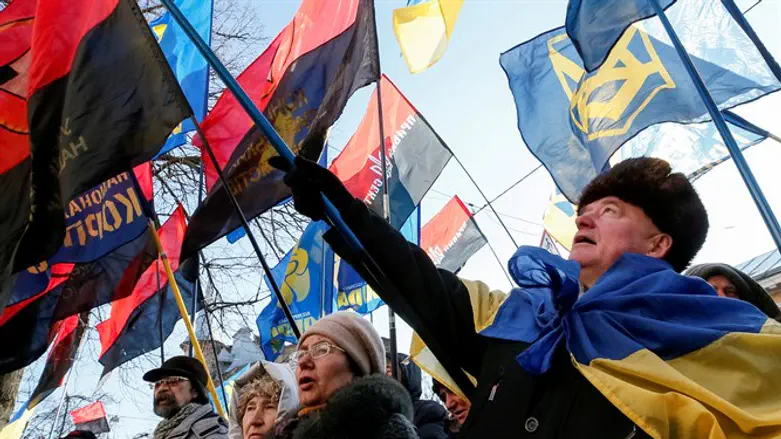 Ukraine's nationalist Svoboda (Freedom) party takes part in rally