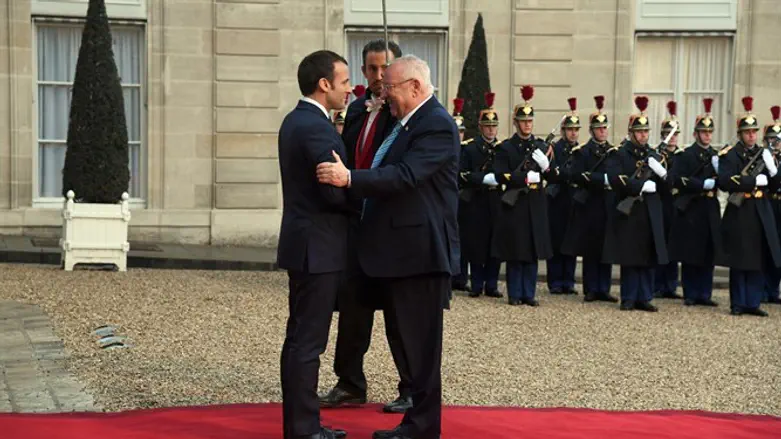 הנשיא ריבלין עם נשיא צרפת מקרון