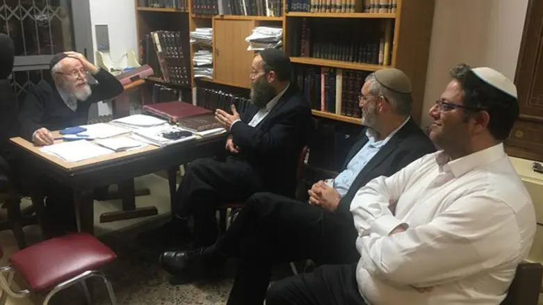 Leaders of Otzma Yehudit with Rabbi Lior