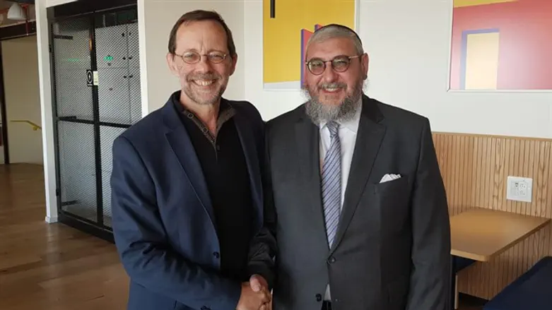 Moshe Feiglin and Rabbi Amsalem