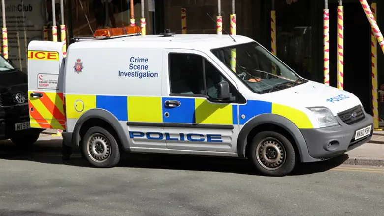British Police Crime Scene Investigation vehicle in Manchester
