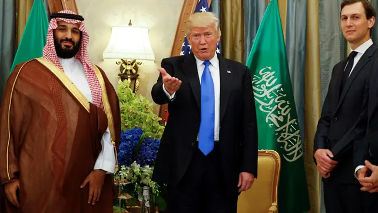 Donald Trump and Jared Kushner meet with Mohammad Bin Salman