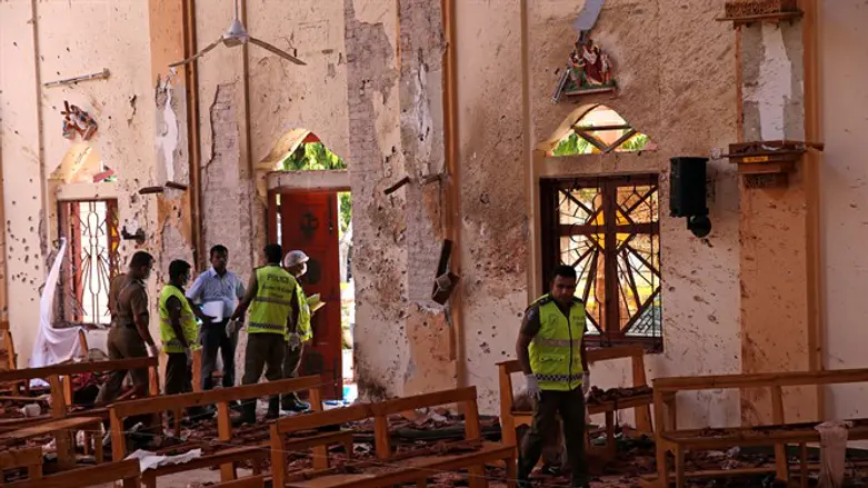 St. Sebastian Catholic Church in Negombo after bombing attack