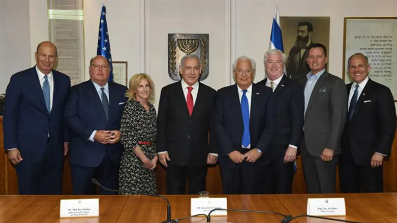 The USA ambassadors with PM Netanyahu