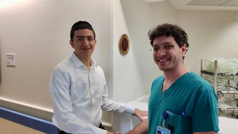 Yisrael Meir Nachumberg (left) with Dr. Micha
