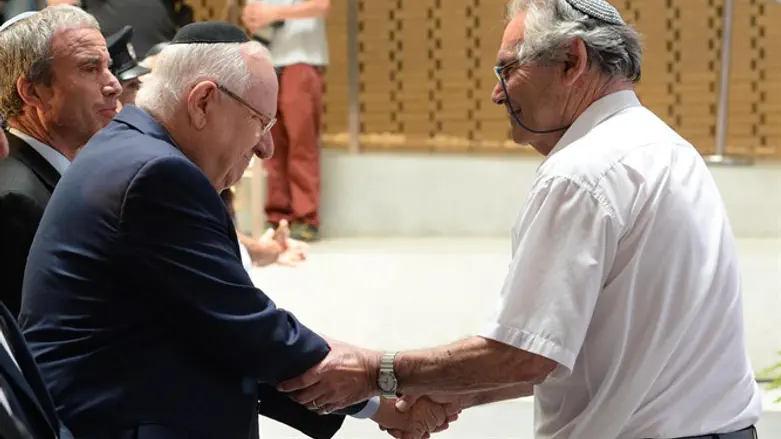 Rivlin with Yehezkel Landau, father of Shmuel Yair Landau OBM