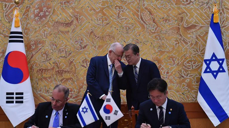 הנשיא ריבלין עם נשיא דרום קוריאה