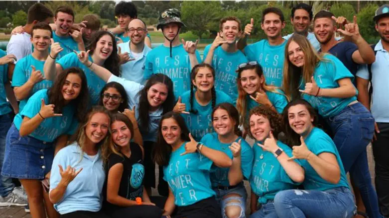 2,500 teens participating in NCSY summer programs in Israel meet in Raanana