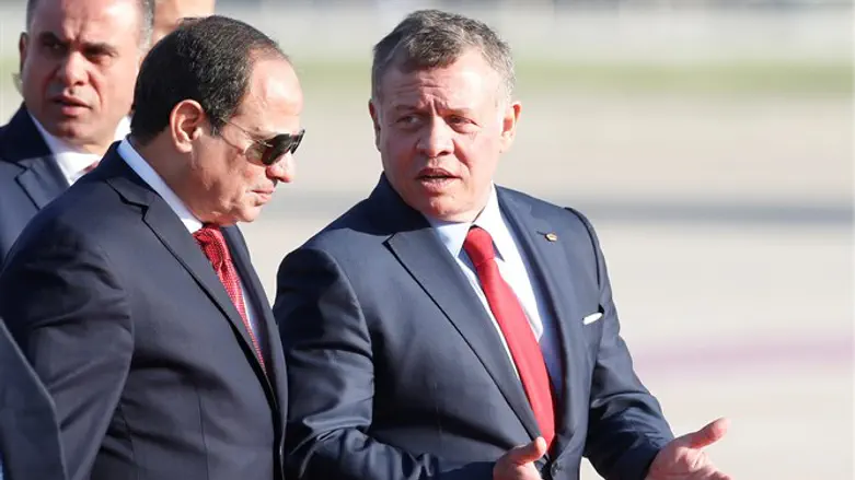 Abdel Fattah al-Sisi and King Abdullah II