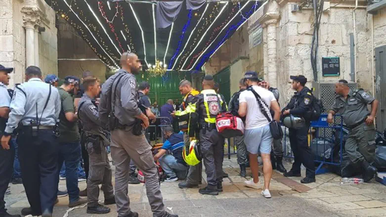 Scene of the attack in the Old City