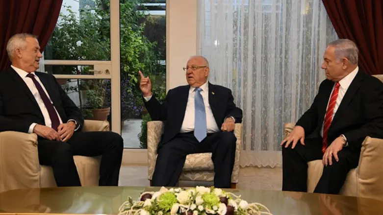 Rivlin, Gantz, and Netanyahu