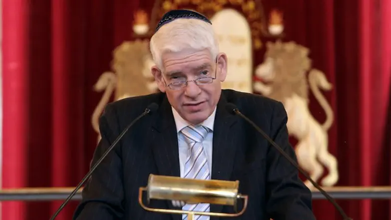 Josef Schuster speaking at the Westend synagogue, in Frankfurt