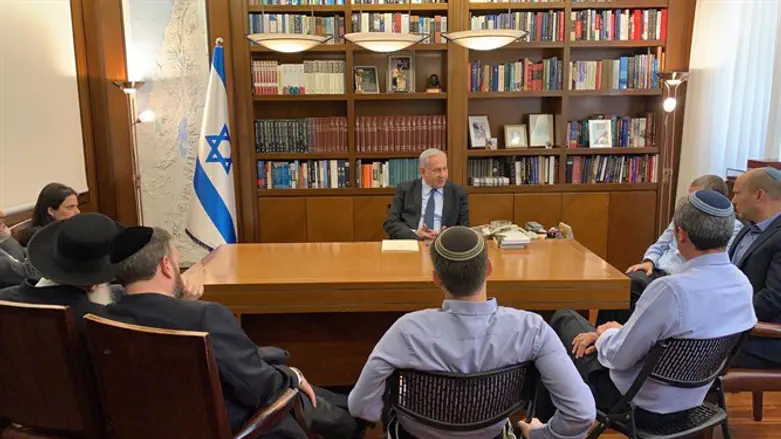 Right-wing leaders meet with Netanyahu