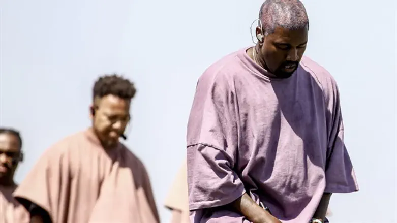 Kanye West performs with his Sunday Service choir