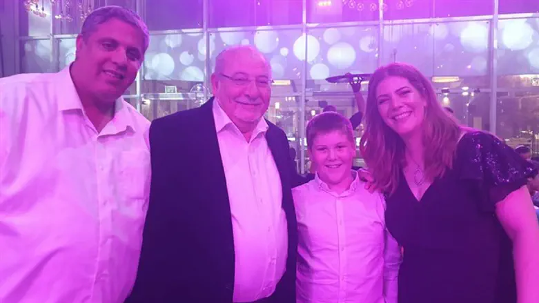 Michal and Avinoam alongside Rehovot Mayor Rahamim Malul and Amitai Cohen