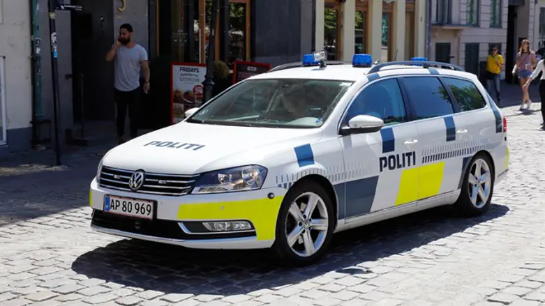 Police car in Copenhagen, Denmark