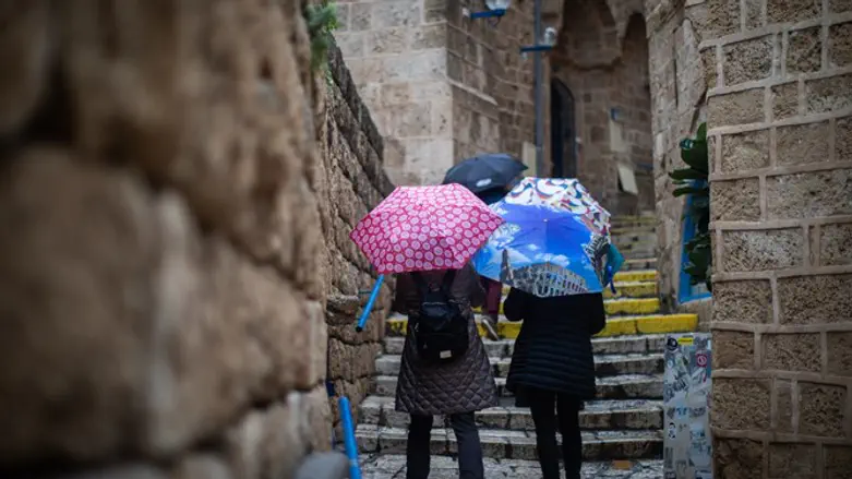 Old City Jaffa in the rain