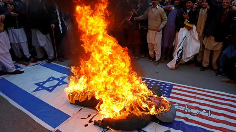 Сжигание флагов Израиля и США
