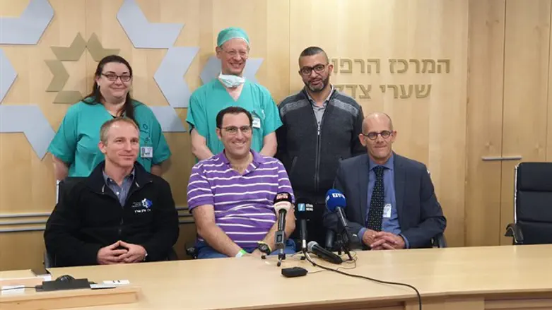 Rimmel with the Shaare Zedek Medical Center medical team